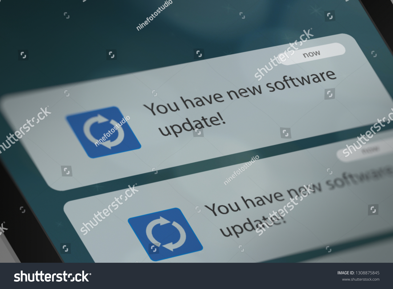 Software Update Notification On Smart Phone Stock Illustration ...